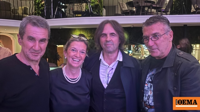 Vassilis Lekkas and Andreas Loverdos together on stage with “The Constellation of Tolis”