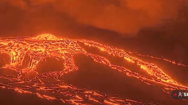 Το ηφαίστειο Κιλαουέα ξανά σε ενεργή φάση με νέες υπερχειλίσεις λάβας