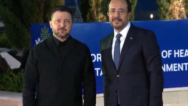 Στην Κύπρο ο Ζελένσκι: Απέφυγε να απαντήσει για την τουρκική κατοχή