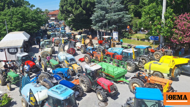 Συλλαλητήρια από τους αγρότες της Αγιάς - Ζητούν αποζημιώσεις για κεράσια, μήλα και κάστανα που καταστράφηκαν το 2024