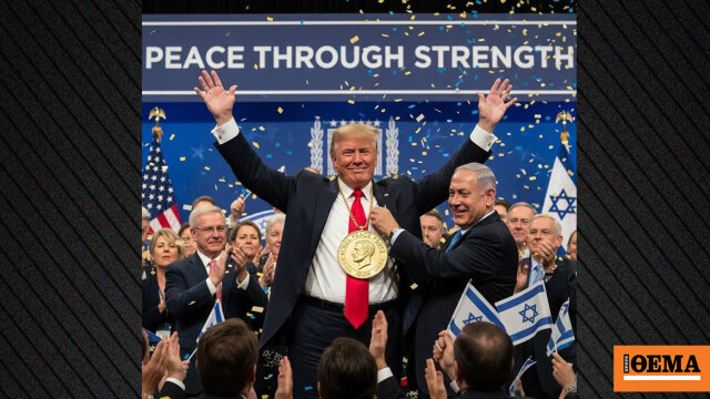 Ανάρτηση Νετανιάχου με AI φωτογραφία που τον δείχνει να απονέμει το Νόμπελ Ειρήνης στον Τραμπ – «Το αξίζει!» Ανάρτηση Νετανιάχου με AI φωτογραφία που τον δείχνει να απονέμει το Νόμπελ Ειρήνης στον Τραμπ – «Το αξίζει!»