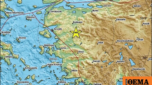 Σεισμός 4,3 Ρίχτερ στη δυτική Τουρκία, στην ίδια περιοχή με τα 6,1