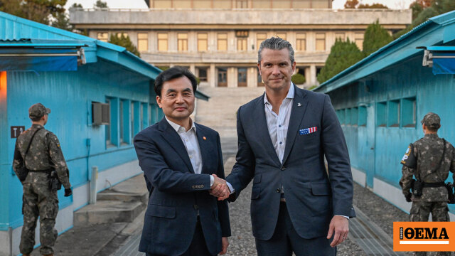 Ο Χέγκσεθ επισκέφθηκε την αποστρατιωτικοποιημένη ζώνη μεταξύ Βόρειας και Νότιας Κορέας