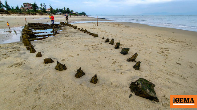 Ο τυφώνας Καλμάγκι αποκάλυψε αρχαίο ναυάγιο στο Βιετνάμ