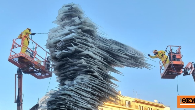 Καθαρίστηκε το εμβληματικό γλυπτό της Βασιλίσσης Σοφίας – Δείτε βίντεο