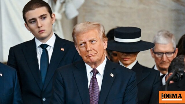 Τι ψιθύρισε ο Μπάρον Τραμπ στον Τζο Μπάιντεν κατά την ορκωμοσία του πατέρα του, Ντόναλντ