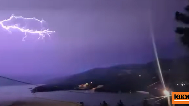 Κακοκαιρία σήμερα: Κεραυνοί έπληξαν τα Σύβοτα τα ξημερώματα, βροχές στην Ήπειρο