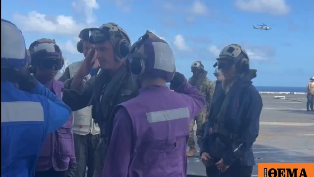 ΗΠΑ: Ο υπουργός Άμυνας Χέγκσεθ επισκέφθηκε το αεροπλανοφόρο «Gerald R. Ford» στην Καραϊβική