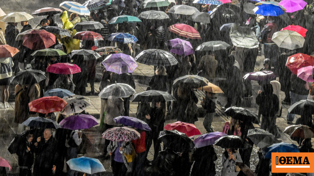 Προ των πυλών η κακοκαιρία Byron με βροχές, καταιγίδες, χαλάζι και ανέμους έως 9 μποφόρ