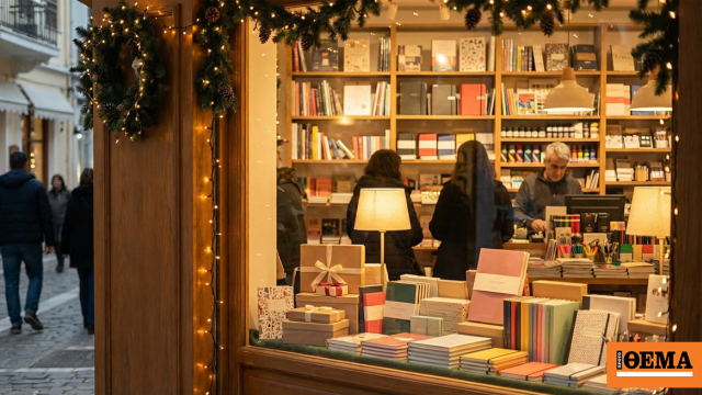 Η μαγεία των Χριστουγέννων ζωντανεύει στα ράφια του βιβλιοχαρτοπωλείου της γειτονιάς