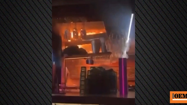 Η στιγμή που ξεκινάει η φωτιά μέσα στο μπαρ στο Κραν Μοντανά