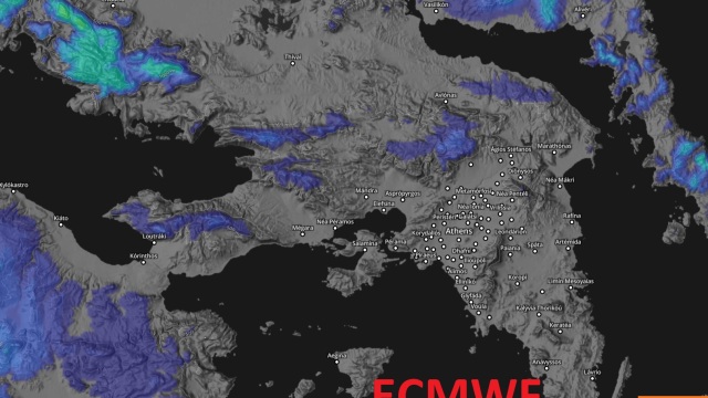 Δεν είναι ξεκάθαρο ότι θα χιονίσει στην Αττική, δείτε χάρτες