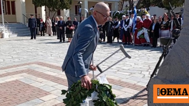 Στην παρέλαση της 25ης Μαρτίου η πρώτη δημόσια εμφάνιση για τον δήμαρχο Αγίου Ευστρατίου μετά το χειρουργείο για αφαίρεση όγκου