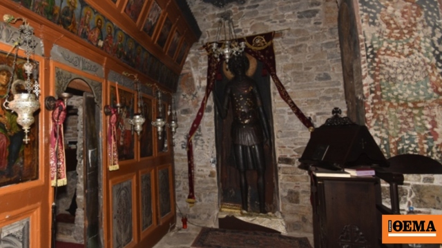 Προς συντήρηση η ξυλόγλυπτη εικόνα του Αγίου Γεωργίου από την Ομορφοκκλησιά της Καστοριάς Προς συντήρηση η ξυλόγλυπτη εικόνα του Αγίου Γεωργίου από την Ομορφοκκλησιά της Καστοριάς