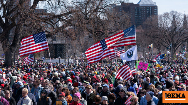 No Kings: Χιλιάδες πολίτες διαδήλωσαν στις ΗΠΑ και την Ευρώπη κατά του Τραμπ και του πολέμου στο Ιράν, βίντεο και φωτογραφίες