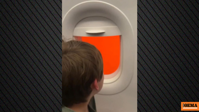 Επιβάτις τρομάζει ενώ το αεροπλάνο πετάει πάνω από τον πορτοκαλί ουρανό της Κρήτης, δείτε βίντεο