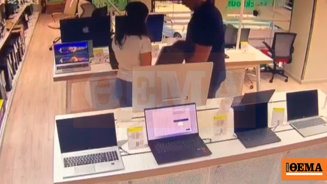 Έμπαιναν σε καταστήματα ως πελάτες, έκοβαν τα αντικλεπτικά και άρπαζαν κινητά και laptop, δείτε βίντεο