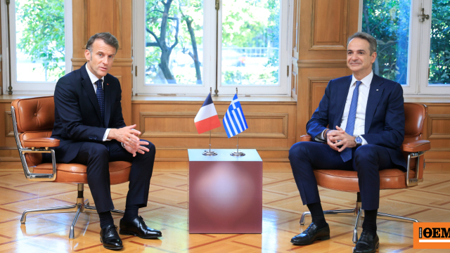 Στο Μαξίμου Μητσοτάκης-Μακρόν για τις υπογραφές για τη νέα αμυντική συνεργασία Ελλάδας - Γαλλίας