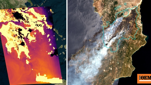 Οι πρώτες εικόνες από τους ελληνικούς θερμικούς δορυφόρους που θα παρακολουθούν τις πυρκαγιές σε πραγματικό χρόνο
