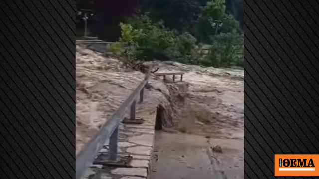 Υπερχείλισε ο Πηνειός ποταμός στην Ηλεία από τις ισχυρές καταιγίδες, δείτε βίντεο