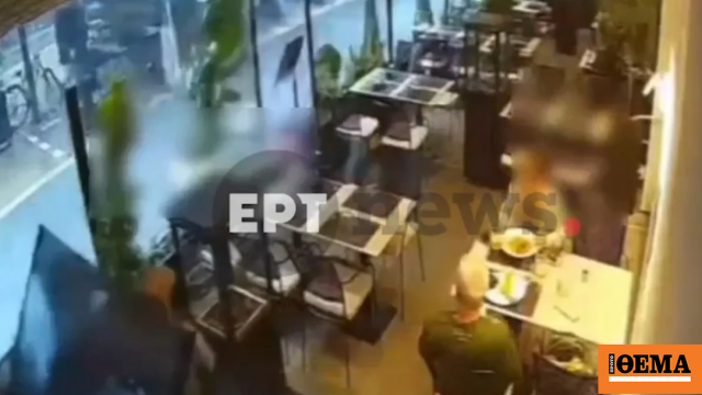 Ο αέρας σήκωσε τραπέζια και καρέκλες στον αέρα στην Πάτρα