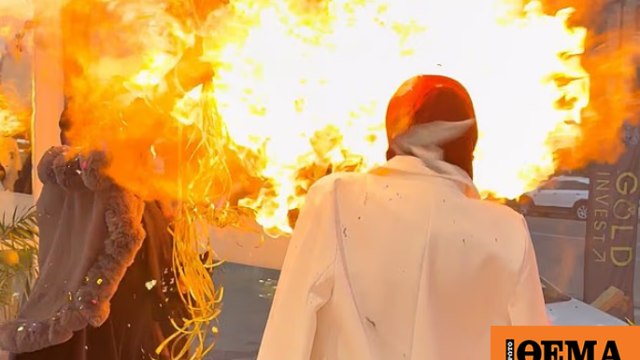 Μπαλόνια με υδρογόνο πήραν φωτιά μπροστά στο πρόσωπο της εορτάζουσας, δείτε βίντεο